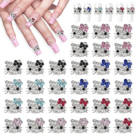 Nail Parts, Nail Parts, Character 3D, Cute, Set of 30, Handmade, Decorative Parts, Kitty
