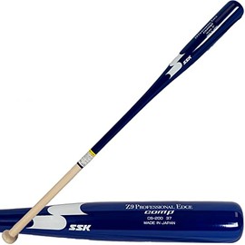 SSK Z9 Professional Edge Comp Coaches Wood Fungo Bat 33" 35" 37" - Baseball & Softball – 22+ Colors - 60 Day Warranty (37", Natural/Royal/White)