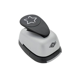 Wedo 168417 Motivlocher Popup Maxi Stern, 3D Effekt, Ausstanzung 3,5 x 3,0 cm, Auffangbehälter, schwarz / grau