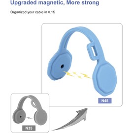 6 PCS Silicone Magnetic Cable Ties, Cable Clips Cord Organizer [1S] Management Cable Cords, Reusable Magnet Cable Organizer, Phone Cord Holder for Organizing, Bookmark Whiteboard Fridge Magnets etc