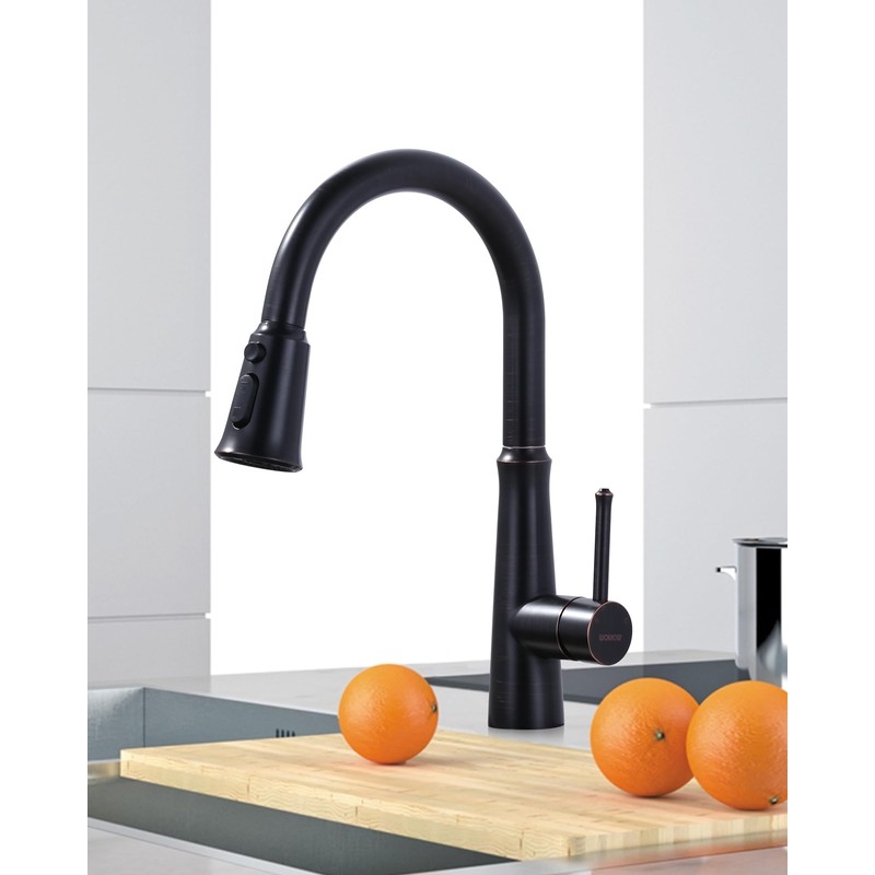 WOWOW Kitchen Faucet Head Replacement, 3 Function Pull Down Faucet