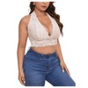SOLY HUX Women's Plus Size Bras Lace Wireless Bra Halter