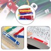 Prmape 50 Pcs Durable Filing Strip Fastener, Colored Filing Clip,
