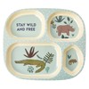 Melamine Children's Plate with 4 Compartments - Blue - Jungle