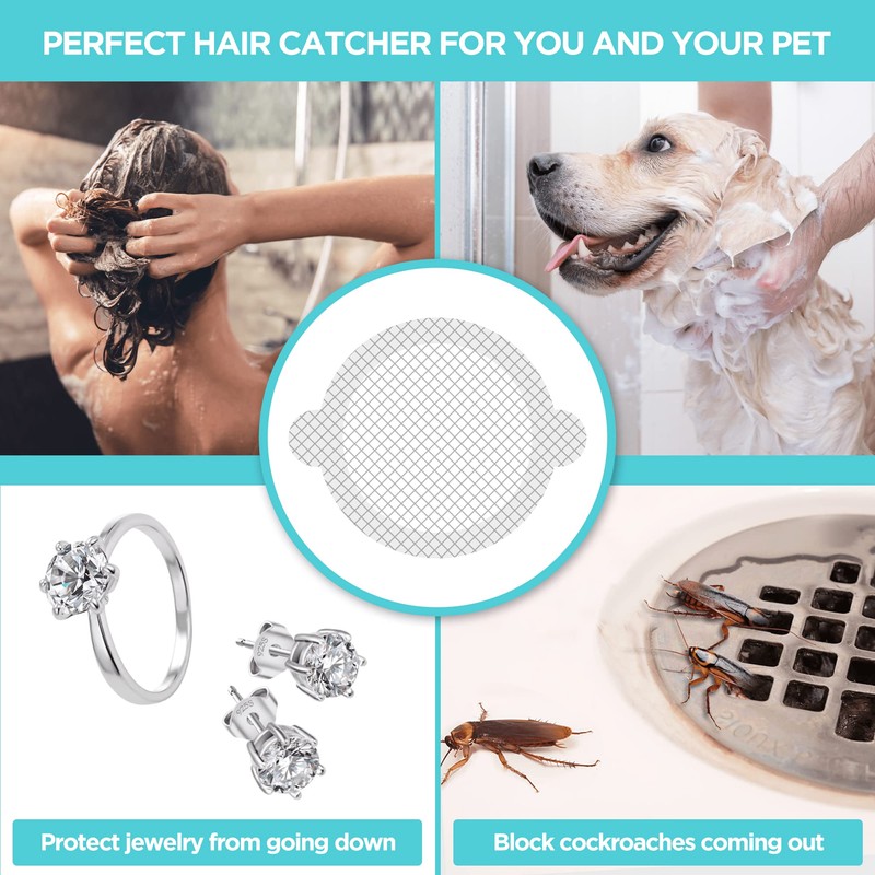 Aire Allure, 25 Pack, Disposable Shower Drain Hair Catcher Mesh