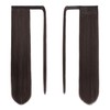BARSDAR Chocolate Brown Straight Wrap Ponytail Extension - 24 Inch