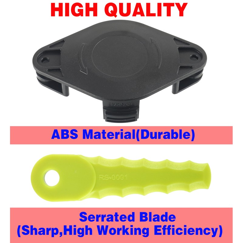 BOSHCHEN ACFHRL2 Polycarbonate Blades Trimmer Head Compatible with Ryobi 18V,