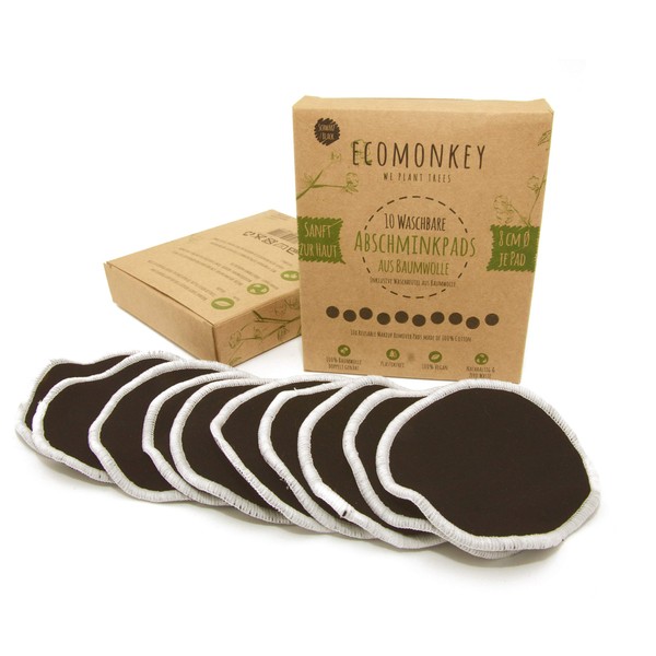 Washable Cotton Make-Up Pads ✮ Pack of 10 in Black