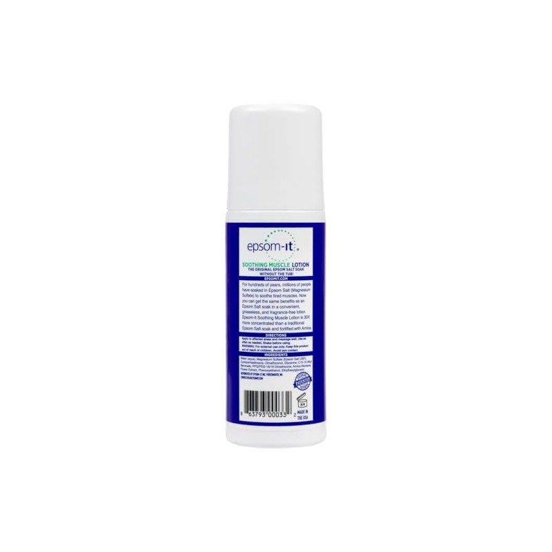 EPSOM-IT Soothing Muscle Epsom Salt Lotion Set, 8 Oz Bottle