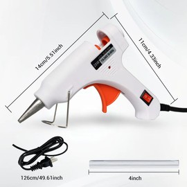 Larrycard Mini hot melt glue gun and stick set, 20W glue gun and 40 glue sticks, school crafts, DIY art and fast home repair