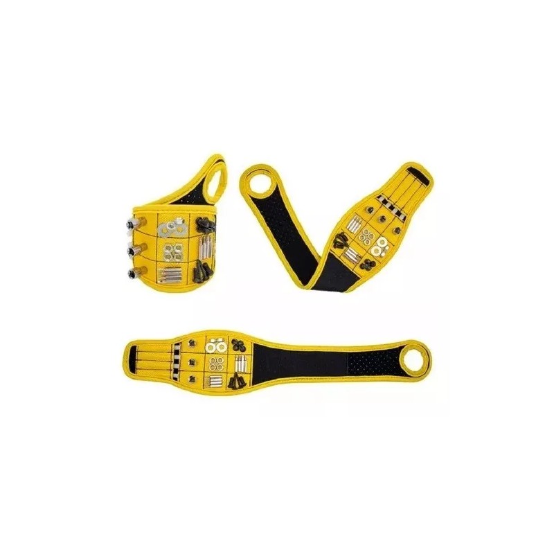 Estuchelandia Pulsera Magnética Con Imanes Correa Soporte Clavos Tornillos