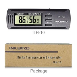 Inkbird ITH-10 Digital Hygrometer Humidity Meter Temperature Humidity Monitor Hygrometer Thermometer Cigar Hygrometer Caliber Hygrometer for Humidor Guitar Room Wine Celler Indoor Home Office