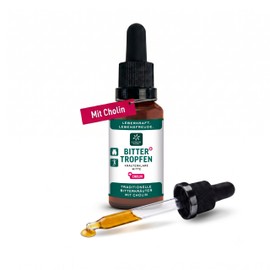 Lemon Pharma Bitter Drops with Choline, Bitter Substances from 23 Plants, Support for Liver & Fat Metabolism, 30 ml for 7 Weeks of Use, Vegan, Inspired by Hildegard von Bingen