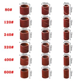 Coceca 458pcs Sanding Drums Kit with 432 Sanding Sleeves (80/120/240/320/400/600 Grit), 24 Mandrels-Sanding Bits, 2 Self-Tightening Drill Chucks for Drum Sander Tool Accessories