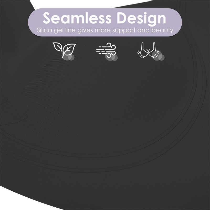 HORISUN Seamless Bras Wireless Full Coverage Padded V Neck No