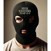 Never Surrender Trump Embroidered Ski Mask USA Winter Cap (Black)
