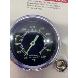 Kitchen Collection Hamilton Beach Glow in the Dark BBQ Grill & Smoker Thermometer 2-1/2" Dial / NEW
