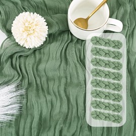 8 Pack 10Ft Cheesecloth Table Runner Sage Green, 20 x 120 Inch Rustic Gauze Boho Cheese Cloth Table Runners Wedding Long Table Runner for Wedding Party Bridal Shower Table Decoration