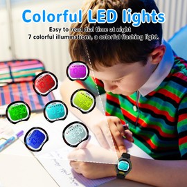 Edillas Kids Watches Digital Girls Boys,7 Colors Waterproof Watches for Child Sport Outdoor Multifunctional with Stopwatch/Alarm Watch for Kids Ages 4-12