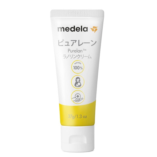 Medela Purelan 1.3 oz (37 g) Nipple Care Cream, No Wiping Required Before Breastfeeding, 100% Natural Lanolin, Gently Supports Breastfeeding