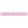 HAPPY CHRISTENING BANNER PINK GIRL