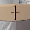 Ev Dekor Fitted Sheet Single, Beige - Deep Pocket Bedsheet