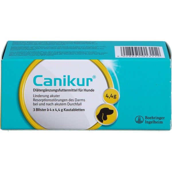 Boehringer Ingelheim Canikur Kautabletten bei Durchfallerkrankungen bei Hunden, 12 St. Tabletten