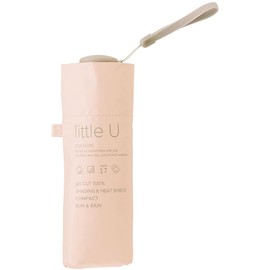 Because Because B-095789 Folding Umbrella, 19.7 inches (50 cm), For Both Sun and Rain, Completely Blackout, Lightweight, PU Little You, Parasol, Rain Umbrella, Heat Shield, Pink