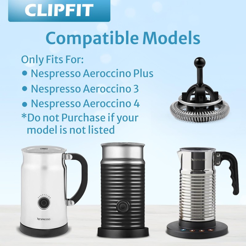 Whisks Compatible with Nespresso Aeroccino 3/4 /Plus Milk Frother Replacement,