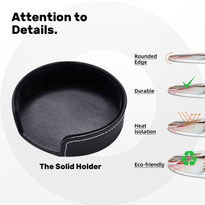 6 Pcs Jesus I Saw That Drink Coasters with Holder