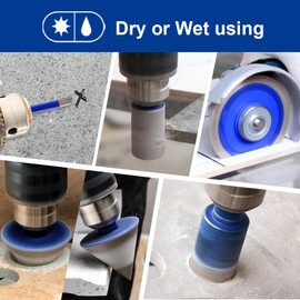 SHDIATOOL Diamond Tile Drill Bits Kit 13pcs, Porcelain Hole Saw Sets, Core Bits Cutter for Drilling Ceramic Marble Granite (6/6/8/20/25/35/50/75/100/20MM/2/6MM/4.5“)