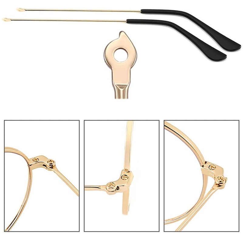 Gold Metal Glasses Replacement Temple Tips Arms Eyeglass Legs Sunglasses