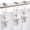 Decorative Dragon Shower Curtain Hooks for Bathroom Shower Rod, Rust