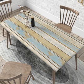 Mangoloo Blue Weathered Wood Plank Wallpaper Peel and Stick Reclaimed Wood Contact Paper for Countertops Cabinet 15.7"×118" Blue Wood Paper for Bedroom Farmhouse Removable Shiplap Bulletin Board Paper