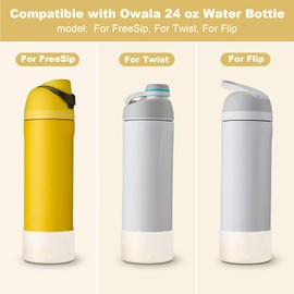 2 PCS Glitter Silicone Boot for Owala Water Bottle 24 oz, Anti-Slip Protective Sleeve for FreeSip/Twist/Flip Stainless Steel Water Bottles Accessories