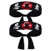Kisangel 2pcs Ninja Print Japanese Headband Sushi Chef Costume Men