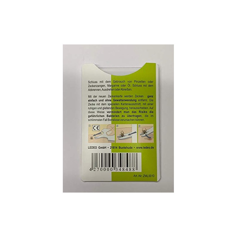 Tick Card with Magnifying Glass, Case and Brief Description