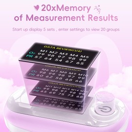 Pulse Oximeter, Color TFT Display Oxygen Monitor Fingertip with 20 × Memory, Blood Oxygen Saturation Monitor with Alarm (SpO2), Batteries and Lanyard