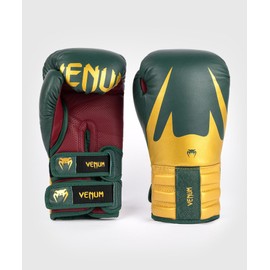 Venum Reverso Boxing Gloves - Emerald Green/Gold - 12-Ounce