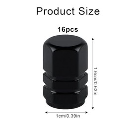 16 Pcs Tapones Para Llantas de Carro,Tapones Válvulas Llantas Universales | Antióxido y Duradero, El Sellado, Las Seis Esquinas Son Fáciles de Atornil