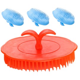 GLEAVI 4pcs Shower Scalp Hair Exfoliator Cleaning Brush Dandruff Stimulating Miss Men Care Hair Scalp Brush