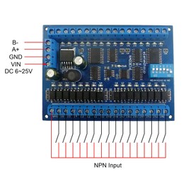New 2024 Modbus Rtu Relay Controller 16Ch-in-Npn 16Ch-Out Programmable Switch Optocoupler Isolator for PLC Dc 12V 24V Res485 Accessories
