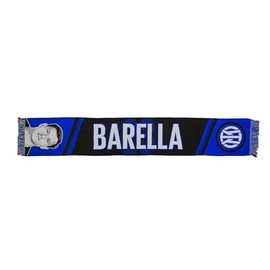 Inter, Sciarpa Jacquard dedicata al giocatore Nicolò Barella, 100% Acrilico, Nero/Blu/Bianco, 135x22cm