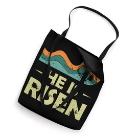 He Is Risen Sun Resurrection Easter Christian T-Shirt Tote Bag