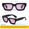 SHEEN KELLY Chunky Square Retro Sunglasses for Men Women Trendy