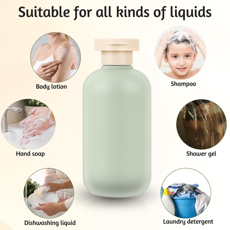 Custelen 6.8oz Squeeze Bottles with Flip Cap - 2 Pcs