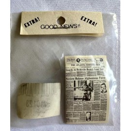 UNIQUE CREATIONS Atlanta Constitution Miniature Newspaper Dollhouse NEW Vintage