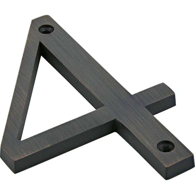 Distinctions 843244 House Number 4, Bronze Zinc Flush Mount Address