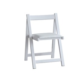 FUNROLUX Folding Dining Chairs with Padded Seats and Back 2 Pack Foldable Chairs with Solid Wood Frame for Kitchen Table Event Party Indoor - 198LB Capacity (White)