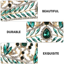 Baroque Rhinestone Queen Crown Tiara: Crystal Bridal Wedding Tiara Diamond Princess Crown Bridal Costume Jewellery Hair Accessories Green, Crystal